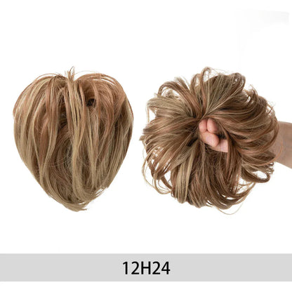 Curly Hair Bun Scrunchie – Instant Volume &amp; Effortless Style - 12H24 - Lyvelle