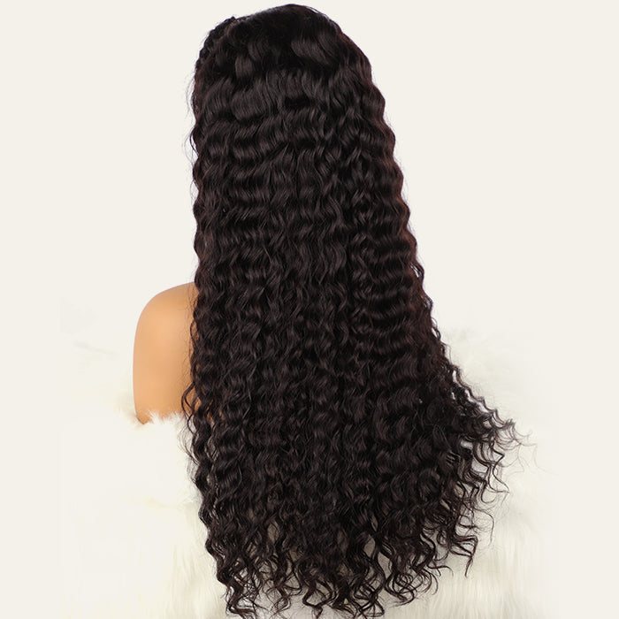 Pre-Braided Deep Wave Human Hair Wig with 13x4 and 13x6 Pre-Cut Lace Frontal - Glueless Design - 16 / 13x4 Pre Cut Lace / 150% - Lyvelle