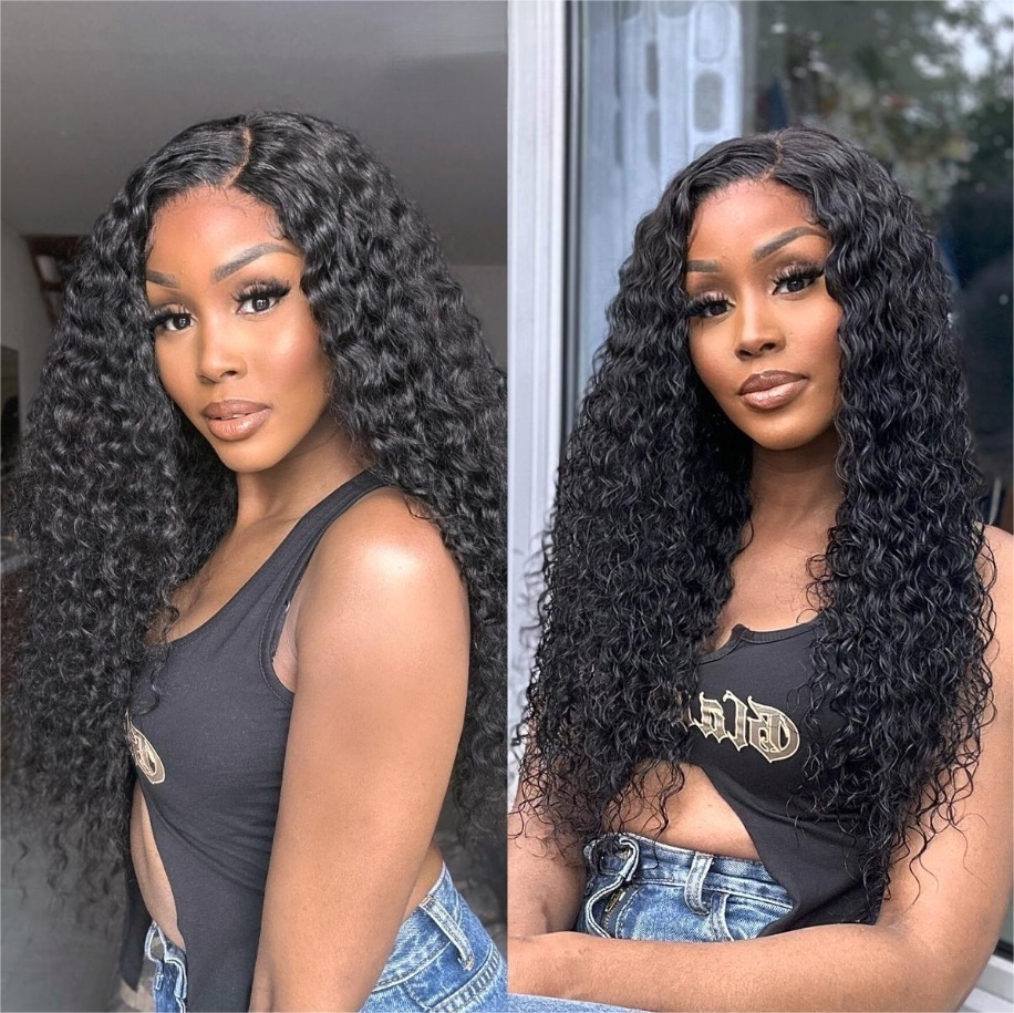 Pre-Plucked Curly 13x4 HD Lace Frontal Human Hair Wig - 16 / 150% / S-21.5 - Lyvelle