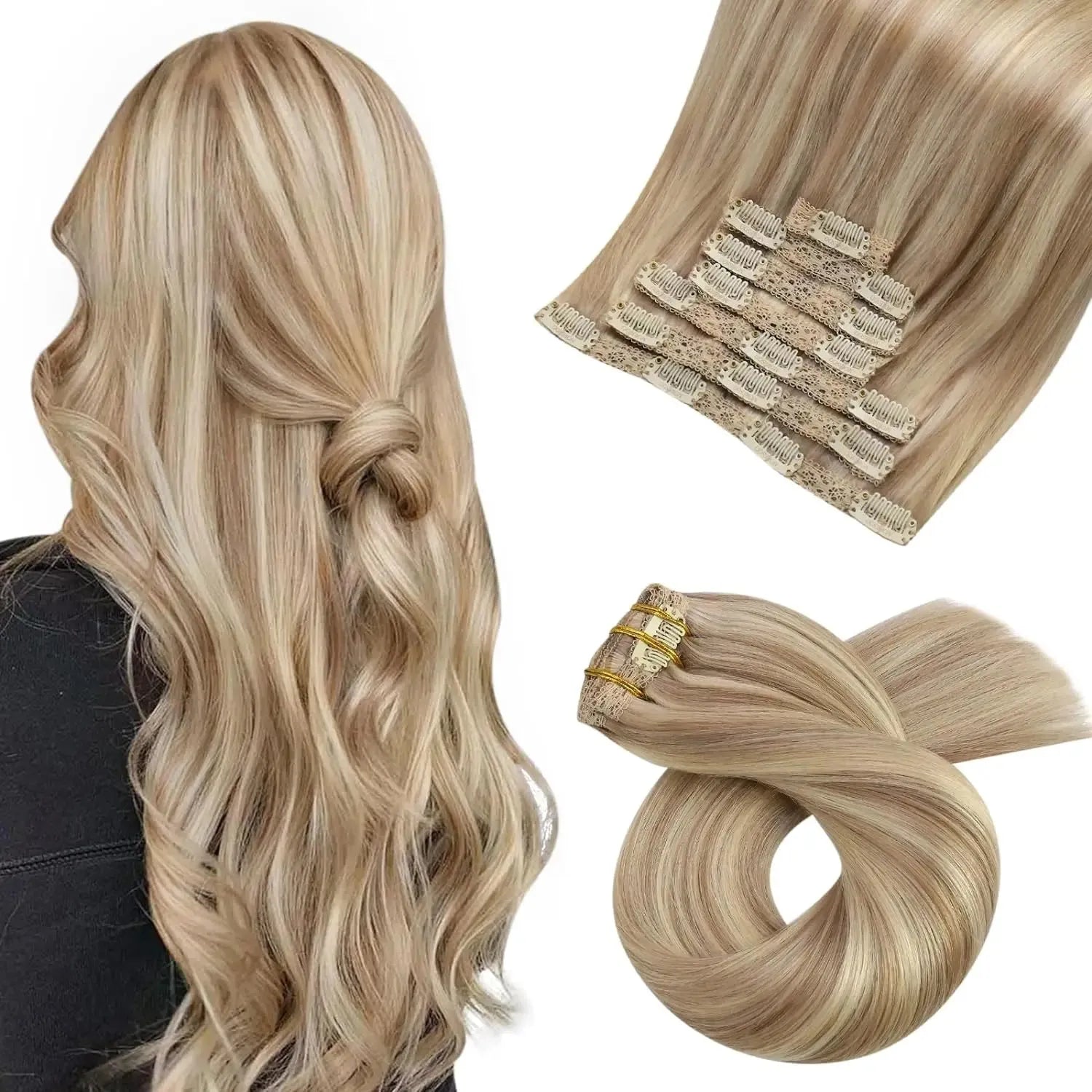 Premium 100% Human Hair Clip-In Extensions – 5 & 7 pcs, 10-16 Inch - 10" / Body Wave / P16-22 - Lyvelle