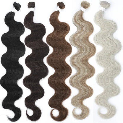 26-Inch Loose Deep Wave Synthetic Hair Extensions – Thick Ponytail Weave - 26" / Deep Wave / #1B - Lyvelle