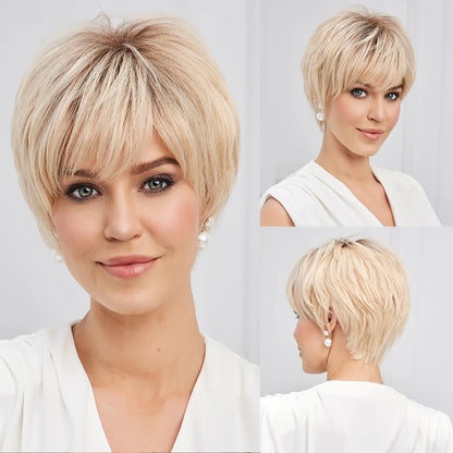 Pixie Cut HD Lace Front Wig – Remy Human Hair - Light Blonde / 6" - Lyvelle