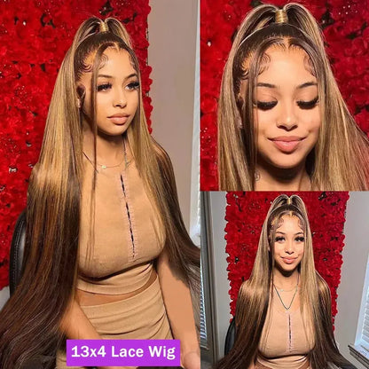 Honey Blonde HD Lace Front Wig – 28-40 Inch, Human Hair - 28" / 13x4 HD Lace Front / 180% - Lyvelle