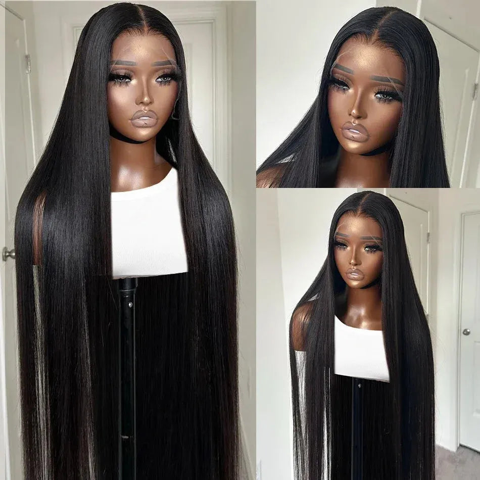 Straight HD Lace Wig – 13x6 / 5x5, 200% Density, 30-40 Inch Brazilian Human Hair - 20" / 13x6 HD Frontal Wig / 180% - Lyvelle