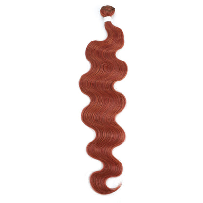 26-Inch Loose Deep Wave Synthetic Hair Extensions – Thick Ponytail Weave - 26" / Deep Wave / Orange Brown - Lyvelle