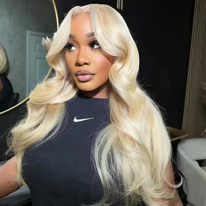 613 Blonde HD Lace Front Wig – 13x6, Brazilian Bone Straight Human Hair - 13x4 HD Frontal Wig / 8" - Lyvelle