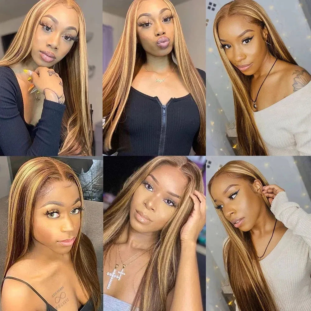 Honey Blonde HD Lace Front Wig – 28-40 Inch, Human Hair - 28" / 13x6 HD Lace Front / 180% - Lyvelle