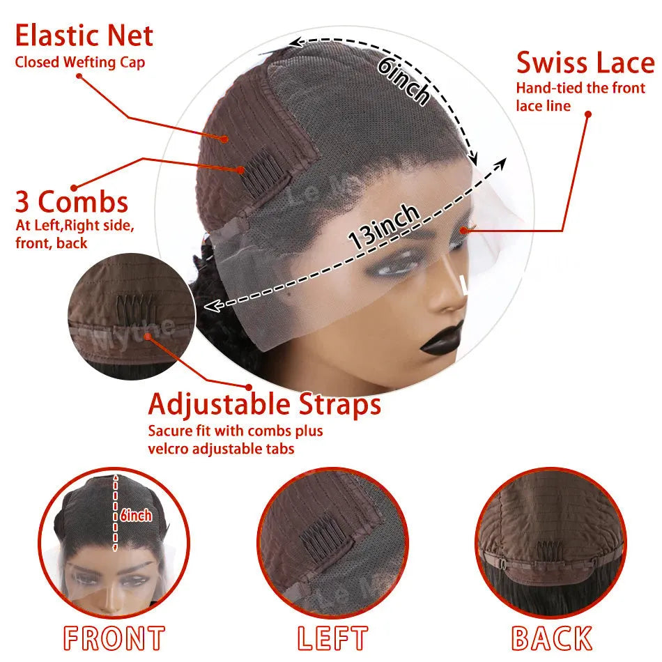 Straight HD Lace Wig – 13x6 / 5x5, 200% Density, 30-40 Inch Brazilian Human Hair - 20" / 13x6 HD Frontal Wig / 180% - Lyvelle