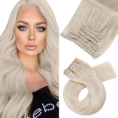 Premium 100% Human Hair Clip-In Extensions – 5 & 7 pcs, 10-16 Inch - 10" / Body Wave / 60 - Lyvelle