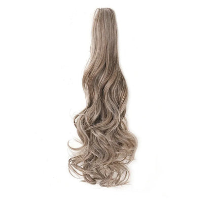 Long Wavy Claw Clip Ponytail Extension – Synthetic Curly Hairpiece - 18" / Natural Wavy / SMTYS-CZJ-10-613 - Lyvelle