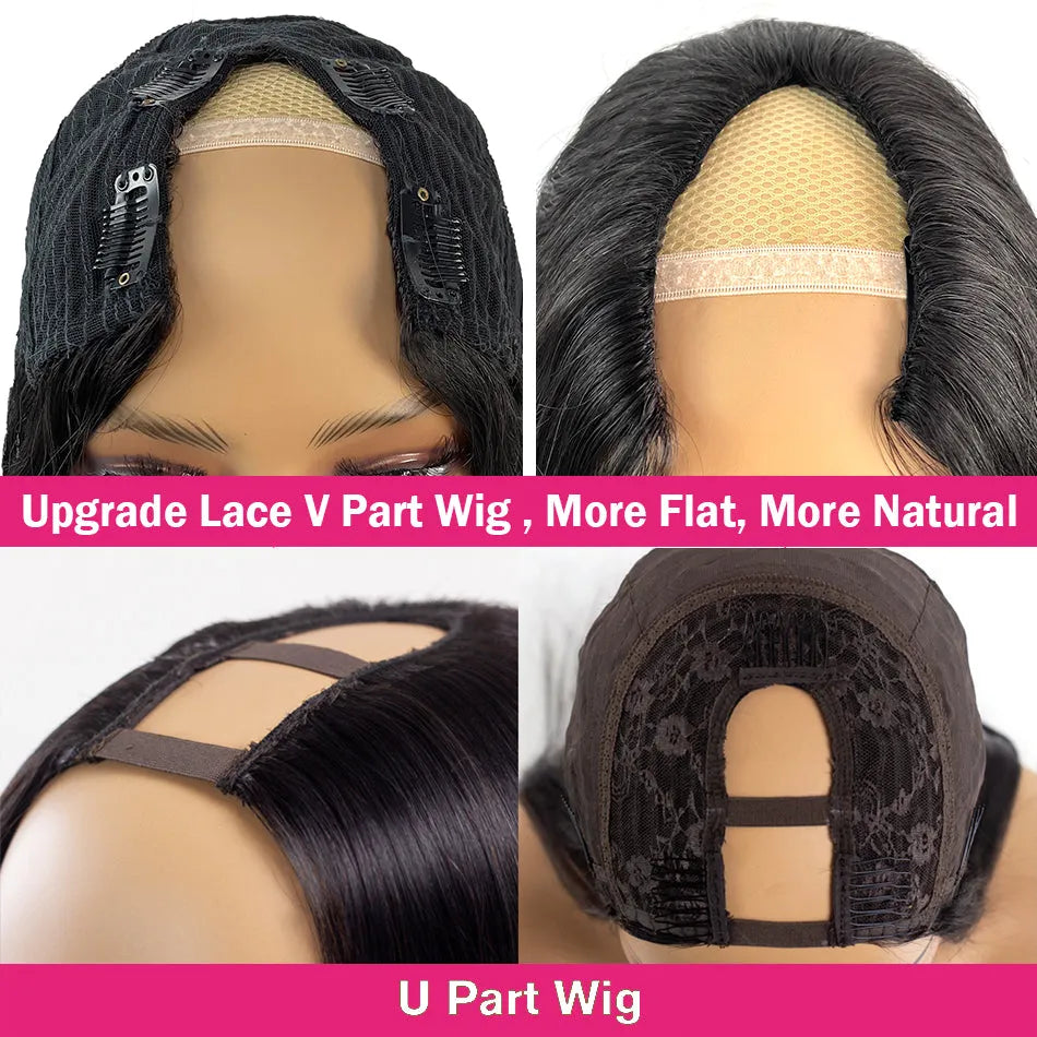 Kinky Curly V-Part Wig – 250% Density Malaysian Human Hair, Glueless - 12" / V Part Wig / 150% - Lyvelle