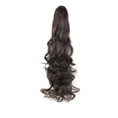 Long Wavy Claw Clip Ponytail Extension – Synthetic Curly Hairpiece - 18" / Natural Wavy / SMTYS-CZJ-4A - Lyvelle