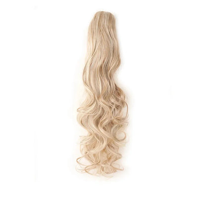 Long Wavy Claw Clip Ponytail Extension – Synthetic Curly Hairpiece - 18" / Natural Wavy / SMTYS-CZJ-18P613 - Lyvelle