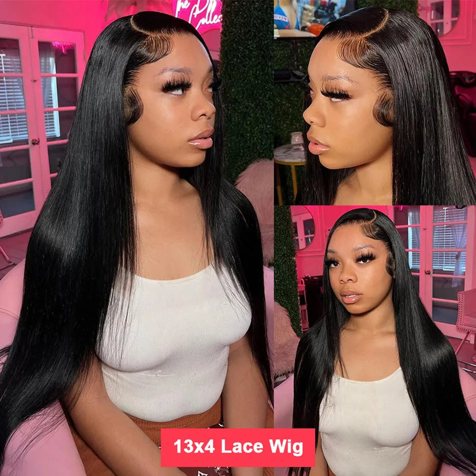 Straight HD Lace Wig – 13x6 / 5x5, 200% Density, 30-40 Inch Brazilian Human Hair - 20" / 13x4 HD Frontal Wig / 180% - Lyvelle