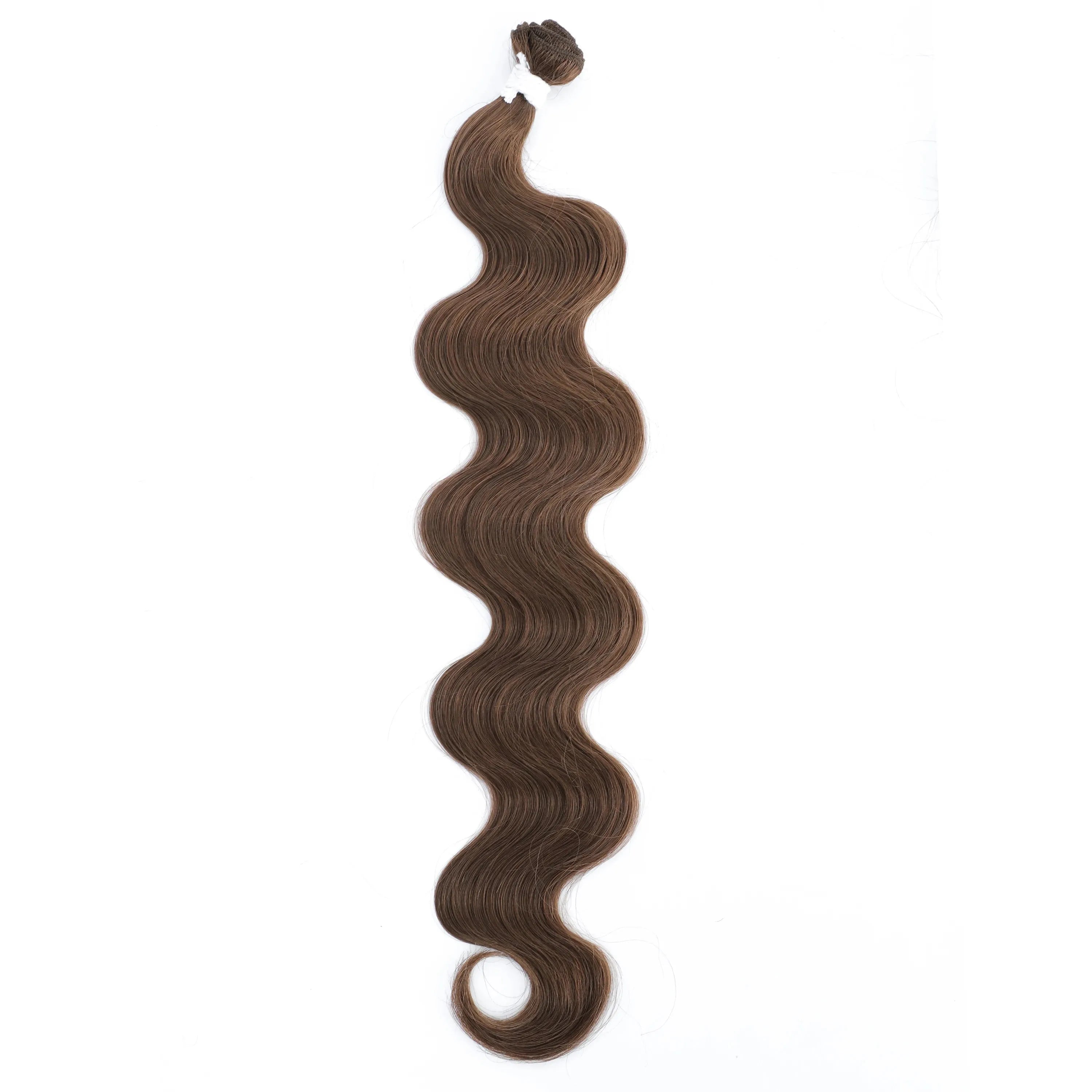 26-Inch Loose Deep Wave Synthetic Hair Extensions – Thick Ponytail Weave - 26" / Deep Wave / Brown - Lyvelle