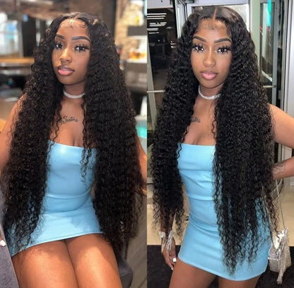 8-40 Inch Loose Deep Wave Human Hair Wig – HD Lace, Remy Hair - 8" / 13x4 HD Frontal Wig / 180% - Lyvelle