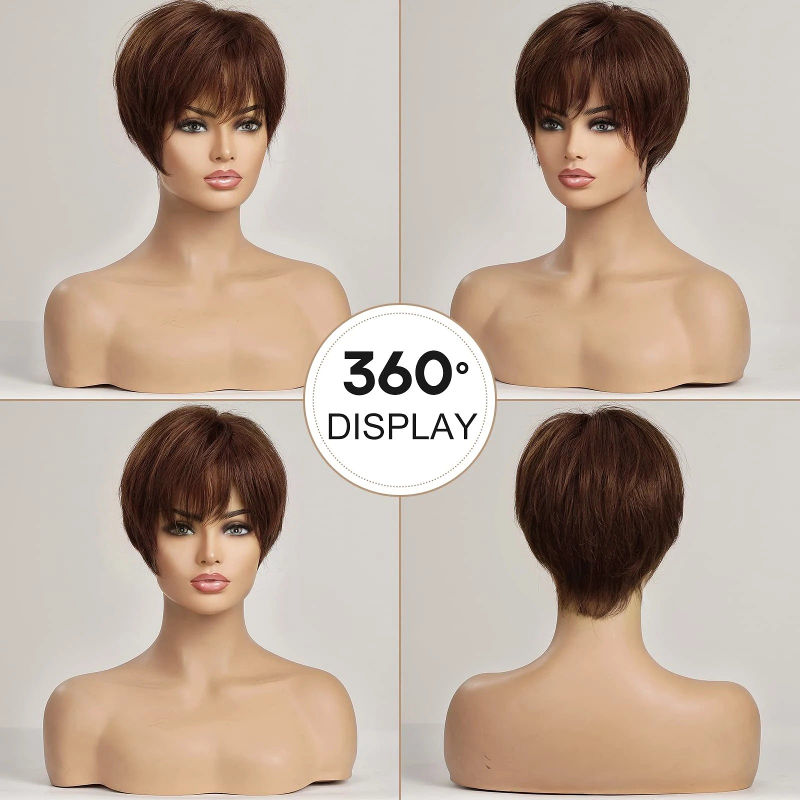 Pixie Cut HD Lace Front Wig – Remy Human Hair - Dark Brown / 6" - Lyvelle