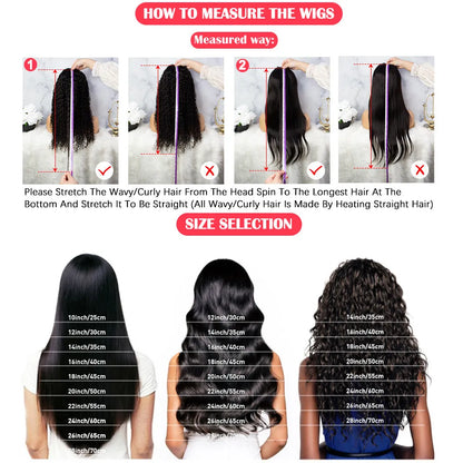 Straight HD Lace Wig – 13x6 / 5x5, 200% Density, 30-40 Inch Brazilian Human Hair - 20" / 13x6 HD Frontal Wig / 180% - Lyvelle