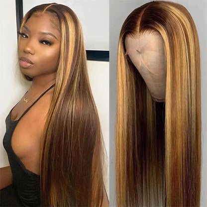 Honey Blonde HD Lace Front Wig – 28-40 Inch, Human Hair - 28" / 13x6 HD Lace Front / 180% - Lyvelle