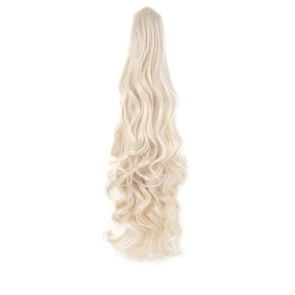 Long Wavy Claw Clip Ponytail Extension – Synthetic Curly Hairpiece - 18" / Natural Wavy / SMTYS-CZJ-60 - Lyvelle