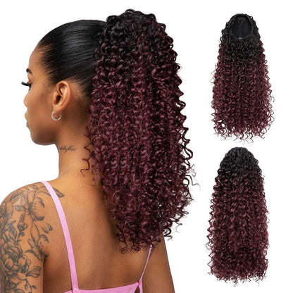 Afro Kinky Curly Drawstring Ponytail – 16 Inch Natural Look - 16" / 1BTT118 - Lyvelle