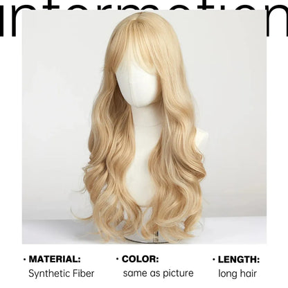 Blonde & Ash Wavy Synthetic Wig – Light & Elegant Tones - 26" / Natural Wavy / Wig WL1010-1 - Lyvelle