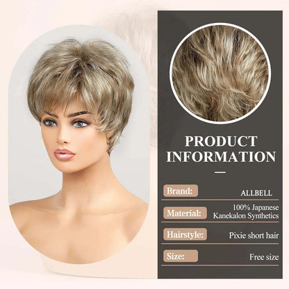 Chic Light Blonde Pixie Cut Wig with Bangs – Natural Look - 10" / Short Blonde - Lyvelle