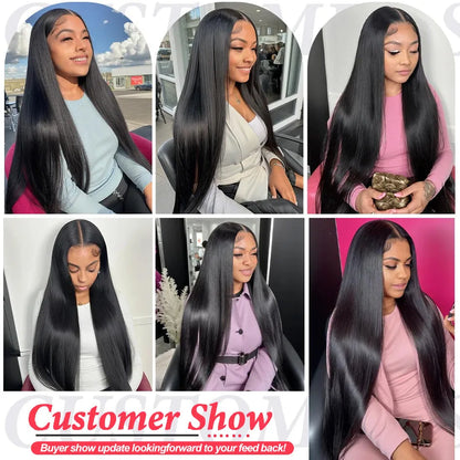 Straight HD Lace Wig – 13x6 / 5x5, 200% Density, 30-40 Inch Brazilian Human Hair - 20" / 13x6 HD Frontal Wig / 180% - Lyvelle