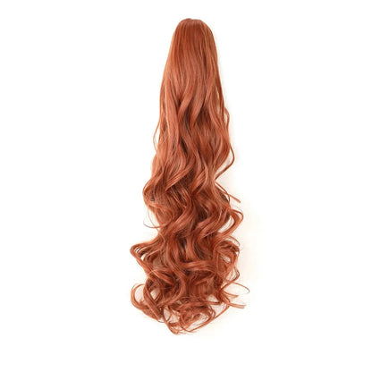 Long Wavy Claw Clip Ponytail Extension – Synthetic Curly Hairpiece - 18" / Natural Wavy / 130T1439 - Lyvelle