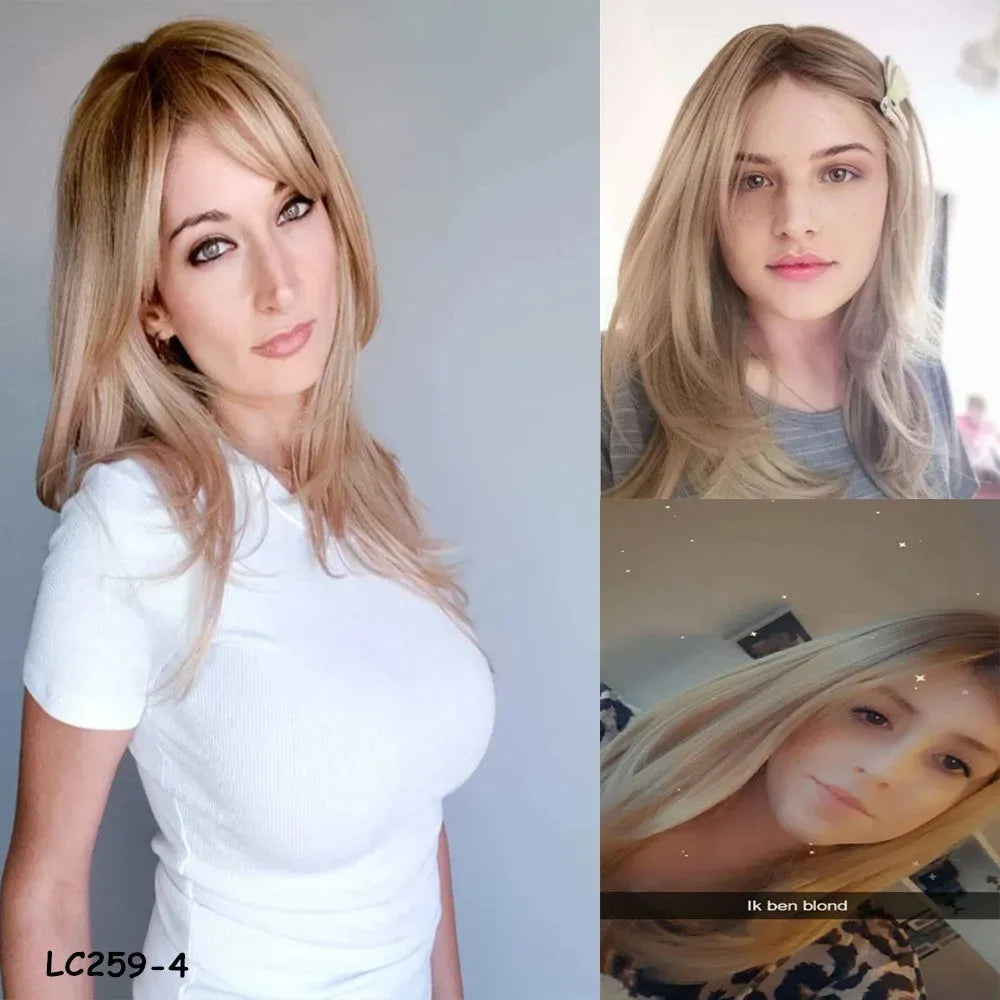 Royal Luxe Blonde Straight Bob Wig with Bangs - 18" / Straight / LC242-3 - Lyvelle