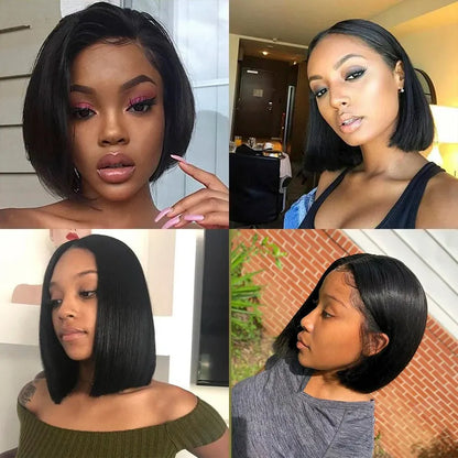 Straight Bob HD Lace Wig – 13x4/13x6, 180% Density Human Hair - 8" / 13x4 Frontal Wig / Straight - Lyvelle