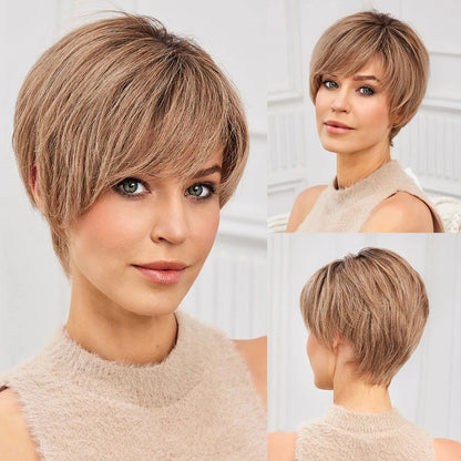 Pixie Cut HD Lace Front Wig – Remy Human Hair - Sandy Blonde / 6" - Lyvelle