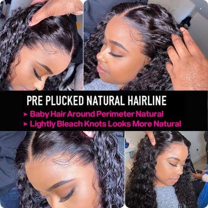 Effortless 13x4 Water Wave HD Lace Frontal Wig – No Glue Needed, Invisible Knots for a Seamless Look - 12 / Medium Brown Lace / 150% - Lyvelle