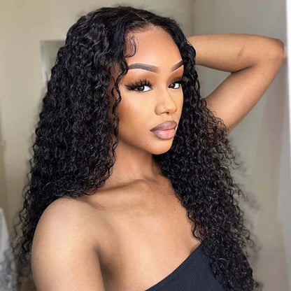 Pre-Plucked Curly 13x4 HD Lace Frontal Human Hair Wig - 16 / 150% / S-21.5 - Lyvelle