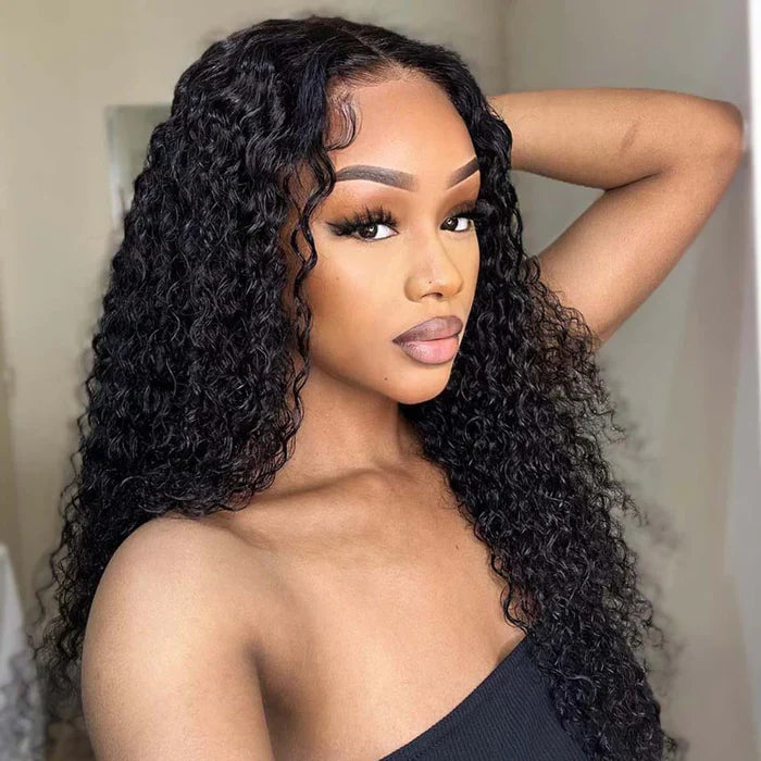 Pre-Plucked Curly 13x4 HD Lace Frontal Human Hair Wig - 16 / 150% / S-21.5 - Lyvelle