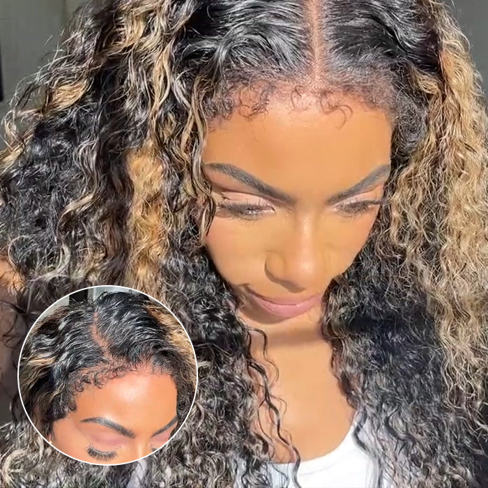 HD Lace Front Curly Wig with Pre-Bleached Knots - 4C Edges, Glueless, Ready to Wear - 12 / 🔥8x5 Pre Cut Lace - Lyvelle