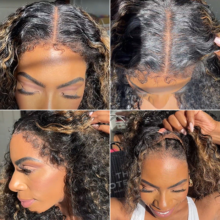 HD Lace Front Curly Wig with Pre-Bleached Knots - 4C Edges, Glueless, Ready to Wear - 12 / 🔥8x5 Pre Cut Lace - Lyvelle