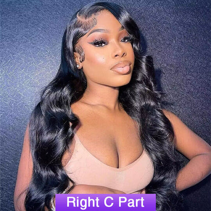 C Part Body Wave Pre-Plucked HD Lace Front Human Hair Wig – 180% Density - 16 / Left C Part / 5x5 Lace 180% - Lyvelle