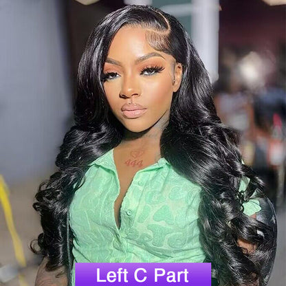 C Part Body Wave Pre-Plucked HD Lace Front Human Hair Wig – 180% Density - 16 / Left C Part / 5x5 Lace 180% - Lyvelle