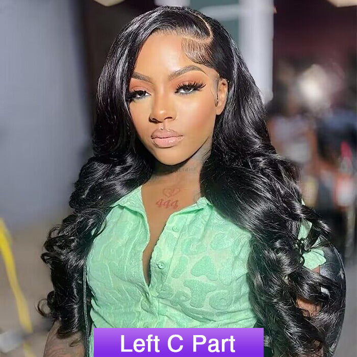 C Part Body Wave Pre-Plucked HD Lace Front Human Hair Wig – 180% Density - 16 / Left C Part / 5x5 Lace 180% - Lyvelle