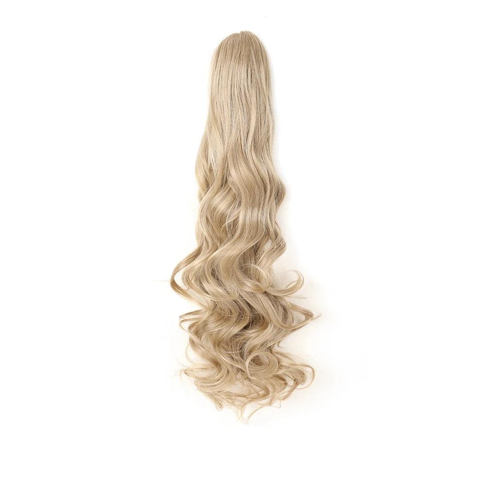 24-Inch Long Wavy Claw Clip Ponytail Extension - 24" / Body Wave / 24 - Lyvelle