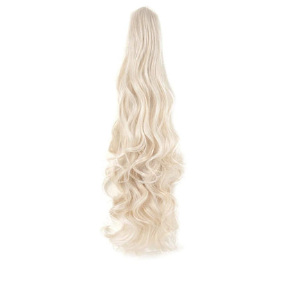 24-Inch Long Wavy Claw Clip Ponytail Extension - 24" / Body Wave / 60 - Lyvelle