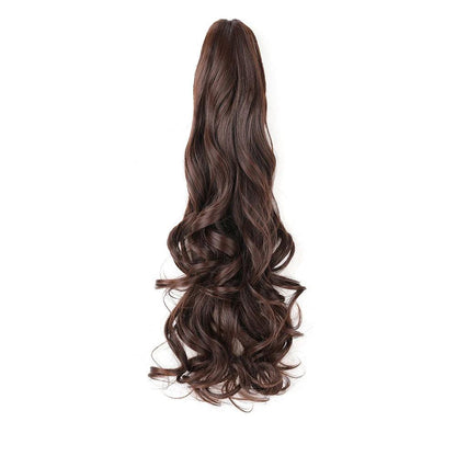 24-Inch Long Wavy Claw Clip Ponytail Extension - 24" / Body Wave / M4 - Lyvelle