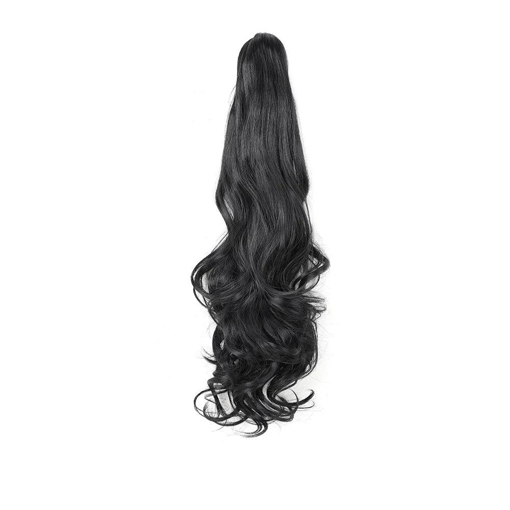 Claw Clip-In Ponytail Extension - 24 Inches Long Wavy Natural - Lyvelle