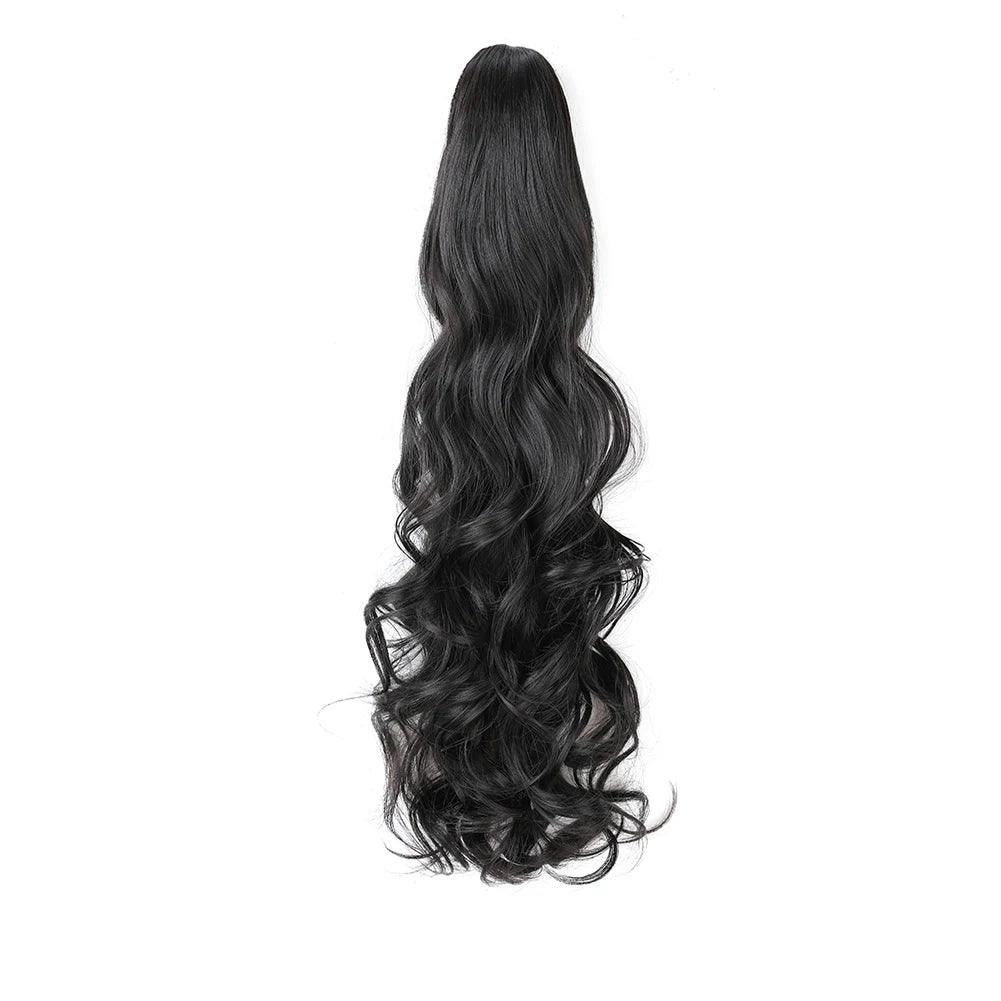 Claw Clip-In Ponytail Extension - 24 Inches Long Wavy Natural - Lyvelle