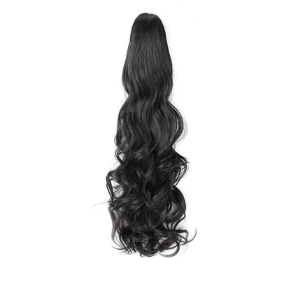 24-Inch Long Wavy Claw Clip Ponytail Extension - 24" / Body Wave / 2A - Lyvelle