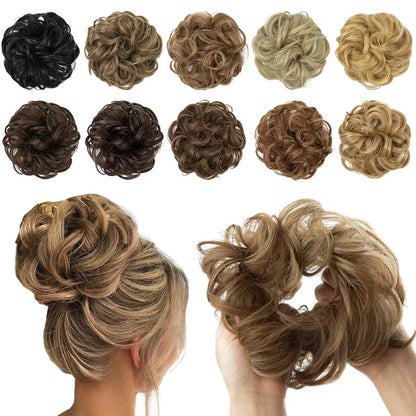 Curly Magic Bun – Voluminous Synthetic Hairpiece - Curly / Black Brown - Lyvelle