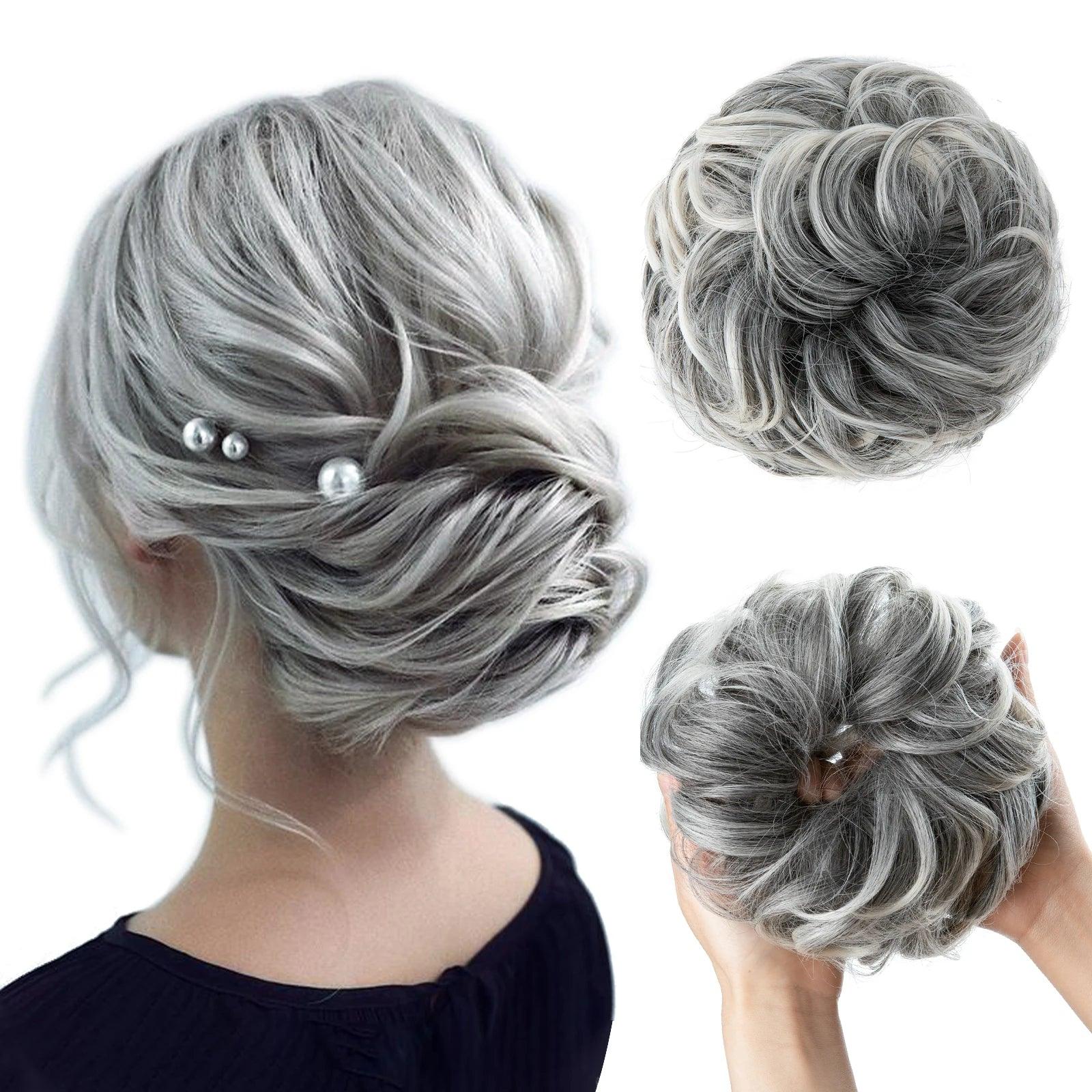 Curly Magic Bun – Voluminous Synthetic Hairpiece - Curly / Midnight Ombre Blonde - Lyvelle