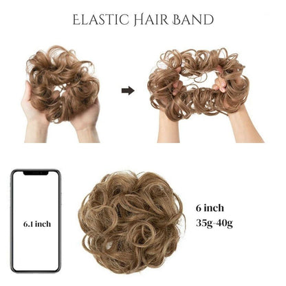 Curly Magic Bun – Voluminous Synthetic Hairpiece - Curly / Black Brown - Lyvelle