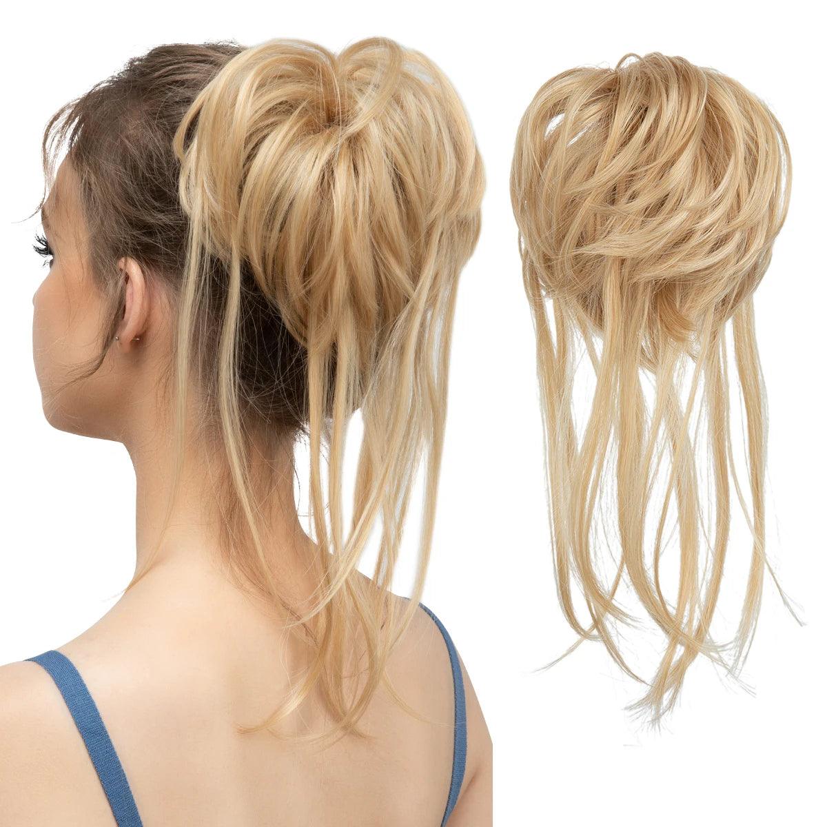 Curly Chignon Hair Bun - 12" / Light Honey Blonde - Lyvelle